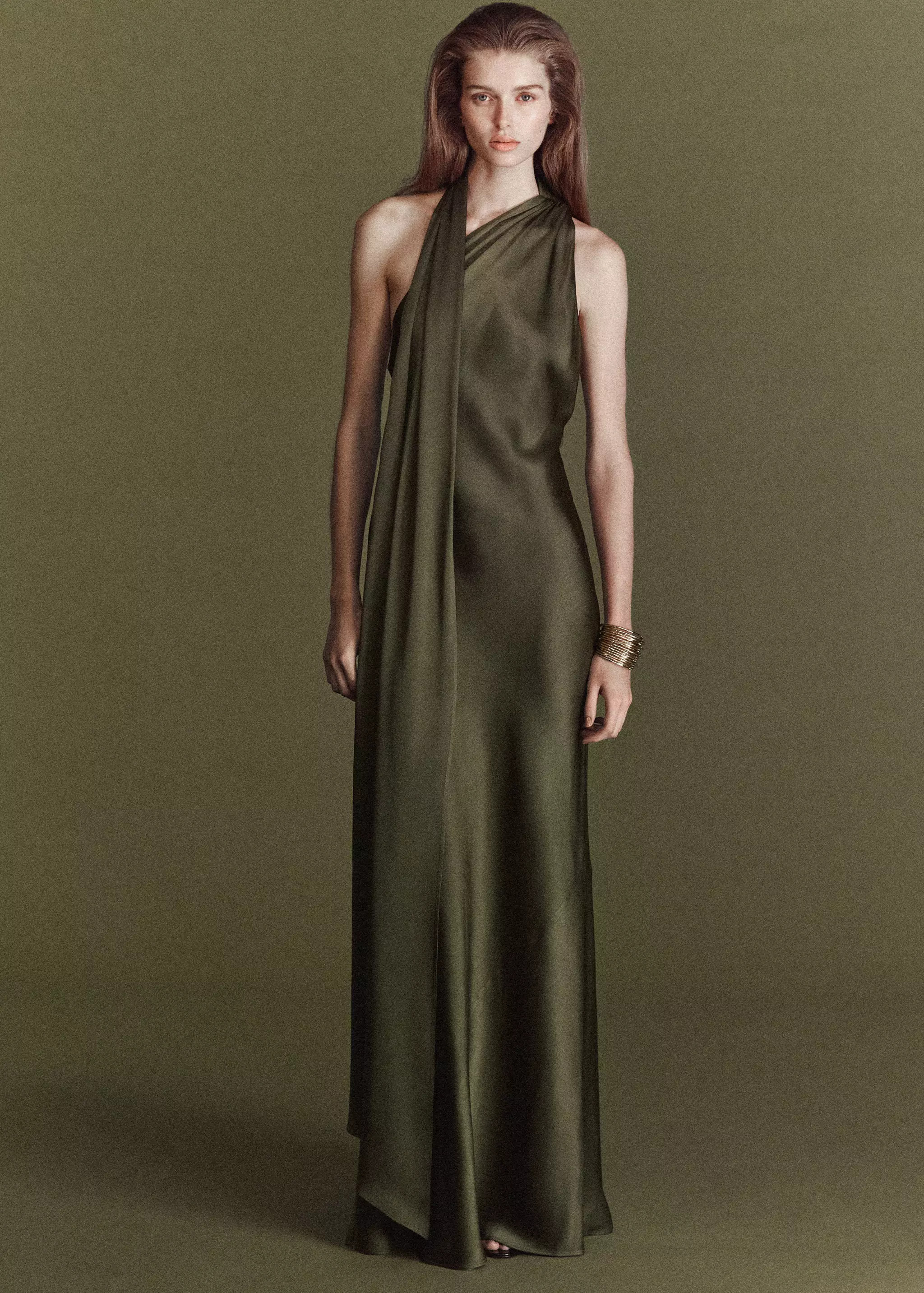 Asymmetrical bow-neck dress | Mango (US/MX/AU)