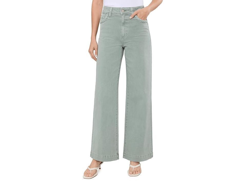Paige 31 Anessa with Braided Pocket Edge in Vintage Seaglass Women's Jeans Vintage Seaglass: 30 31, Cotton/Denim/Elastane | Zappos.com