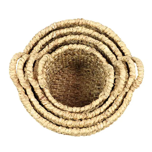 Coastal Cottage Wicker Storage Basket Set of 4 | Antique Farm House