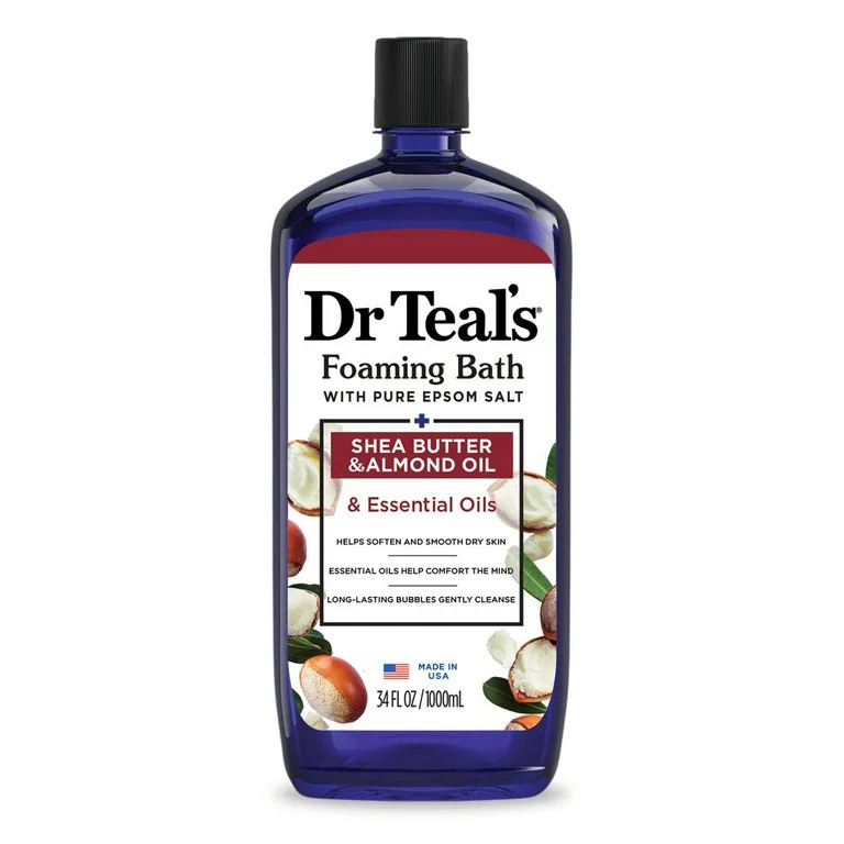Dr Teal's Foaming Bath with Pure Epsom Salt, Shea Butter & Almond, 34 fl oz | Walmart (US)