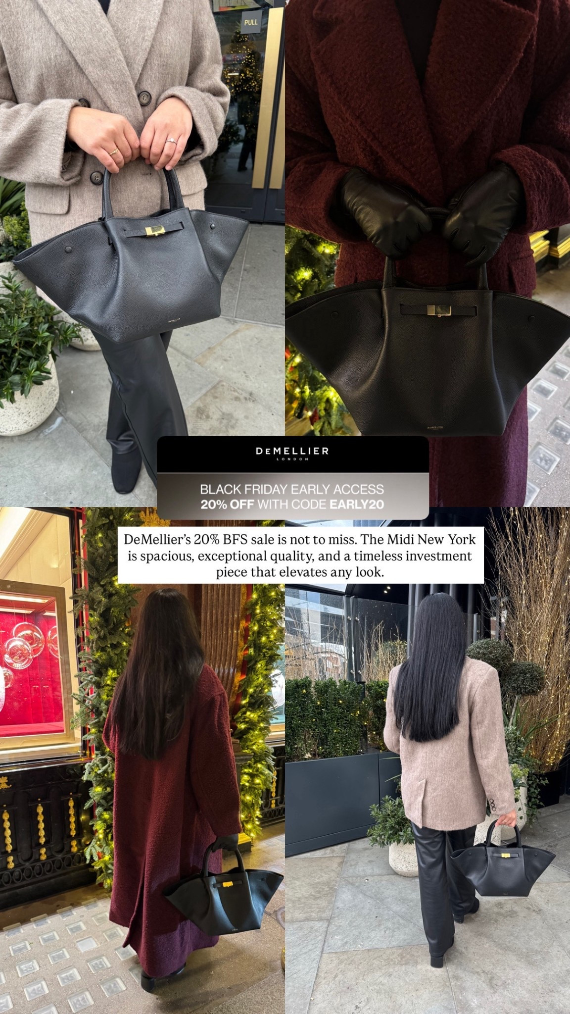 DeMellier’s 20% BFS sale is not to miss. The Midi New York is spacious, exceptional quality, and a timeless investment piece that elevates any look.

#LTKfestive #LTKgiftguide