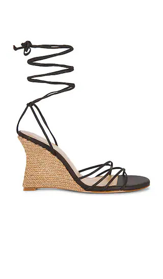 RAYE Nayla Wedge in Chocolate. - size 8 | Revolve Clothing (Global)