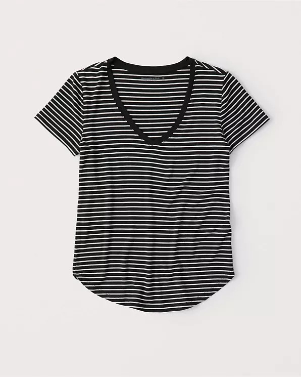Drapey V-Neck Tee | Abercrombie & Fitch (US)