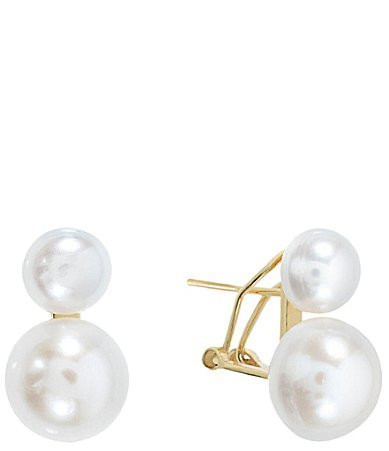 SHASHI Bianca Double Pearl Drop Earrings - Pearl | Dillard's