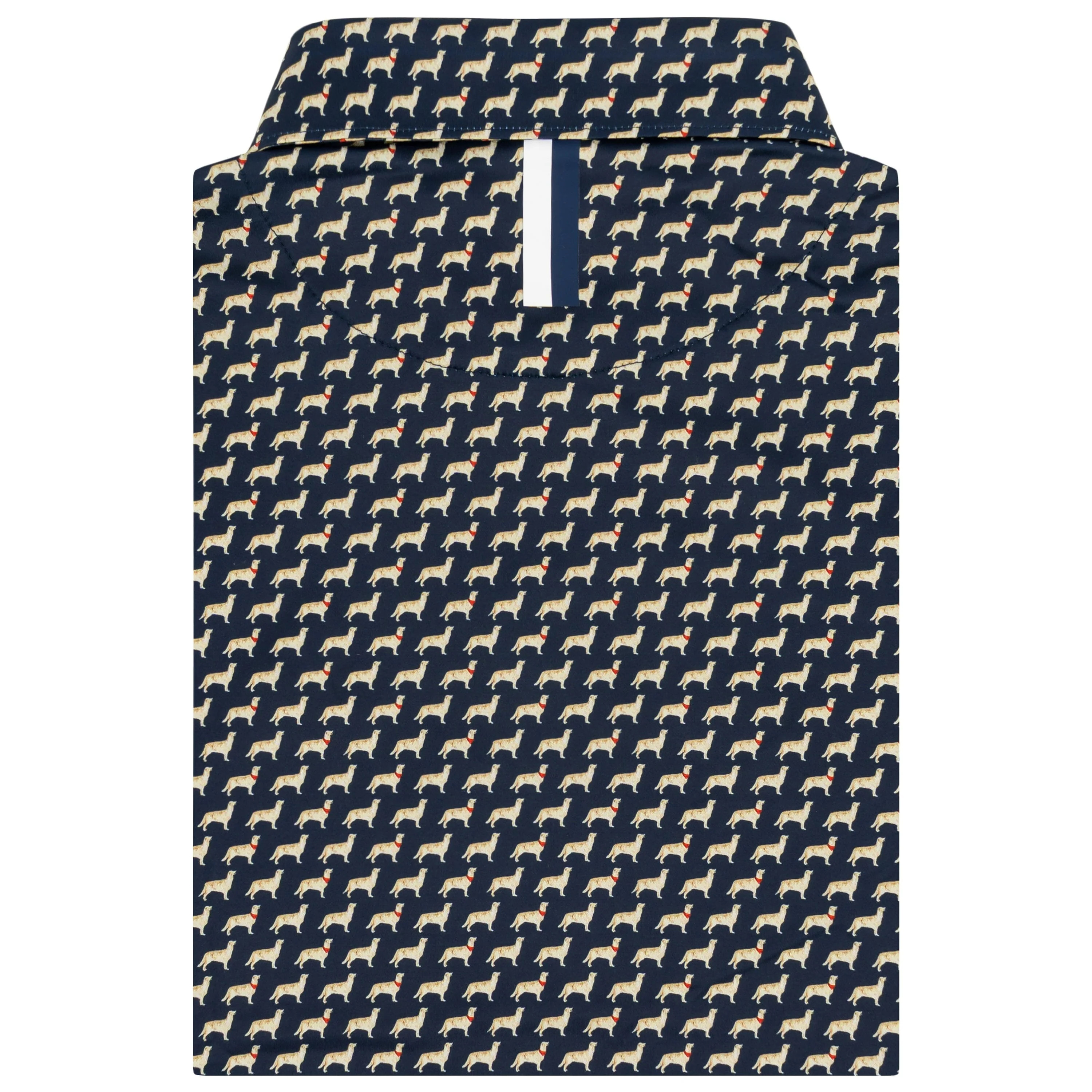 The Golden Retriever Performance Polo - Fleet Navy/Autumn Gold | Rhoback | RHOBACK