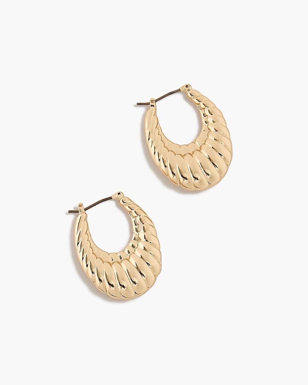Gold textured hoop earrings | J.Crew Factory