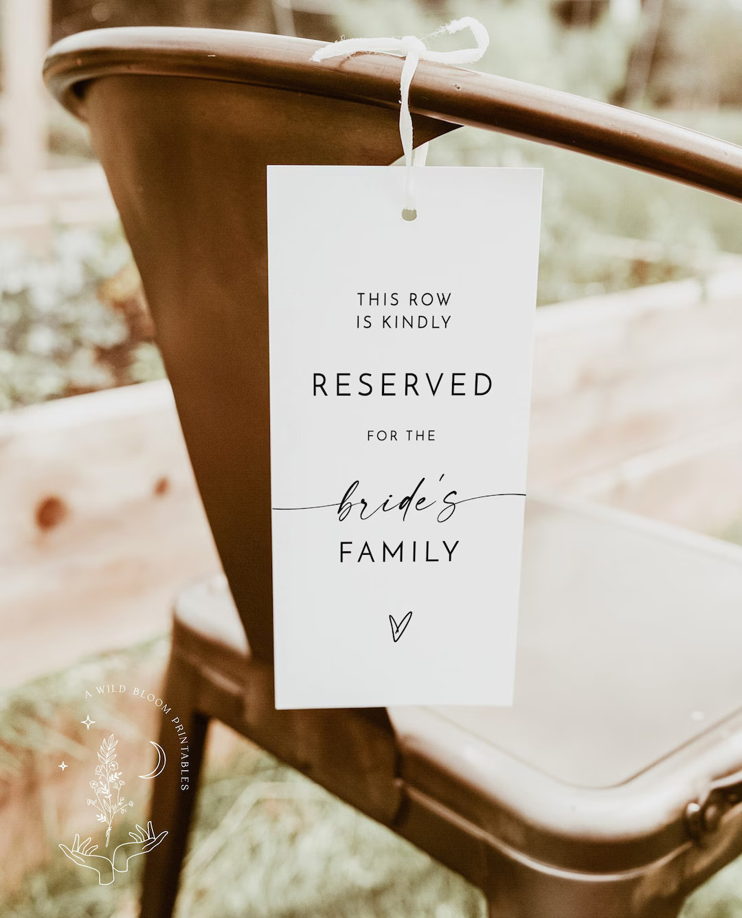Reserved Chair Tags, Minimalist Reserved Tag, Modern Wedding Reserved Tag, Minimalist Wedding Res... | Etsy (US)