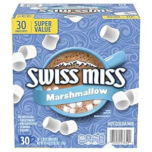 Swiss Miss Chocolate Hot Cocoa Mix With Marshmallows, 30 Count Hot Cocoa Packets | Amazon (US)