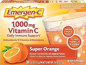 Emergen-C 1000mg Vitamin C Powder for Daily Immune Support Caffeine Free Vitamin C Supplements wi... | Amazon (US)