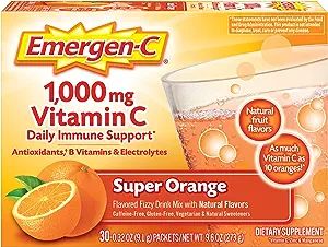 Emergen-C 1000mg Vitamin C Powder for Daily Immune Support Caffeine Free Vitamin C Supplements wi... | Amazon (US)
