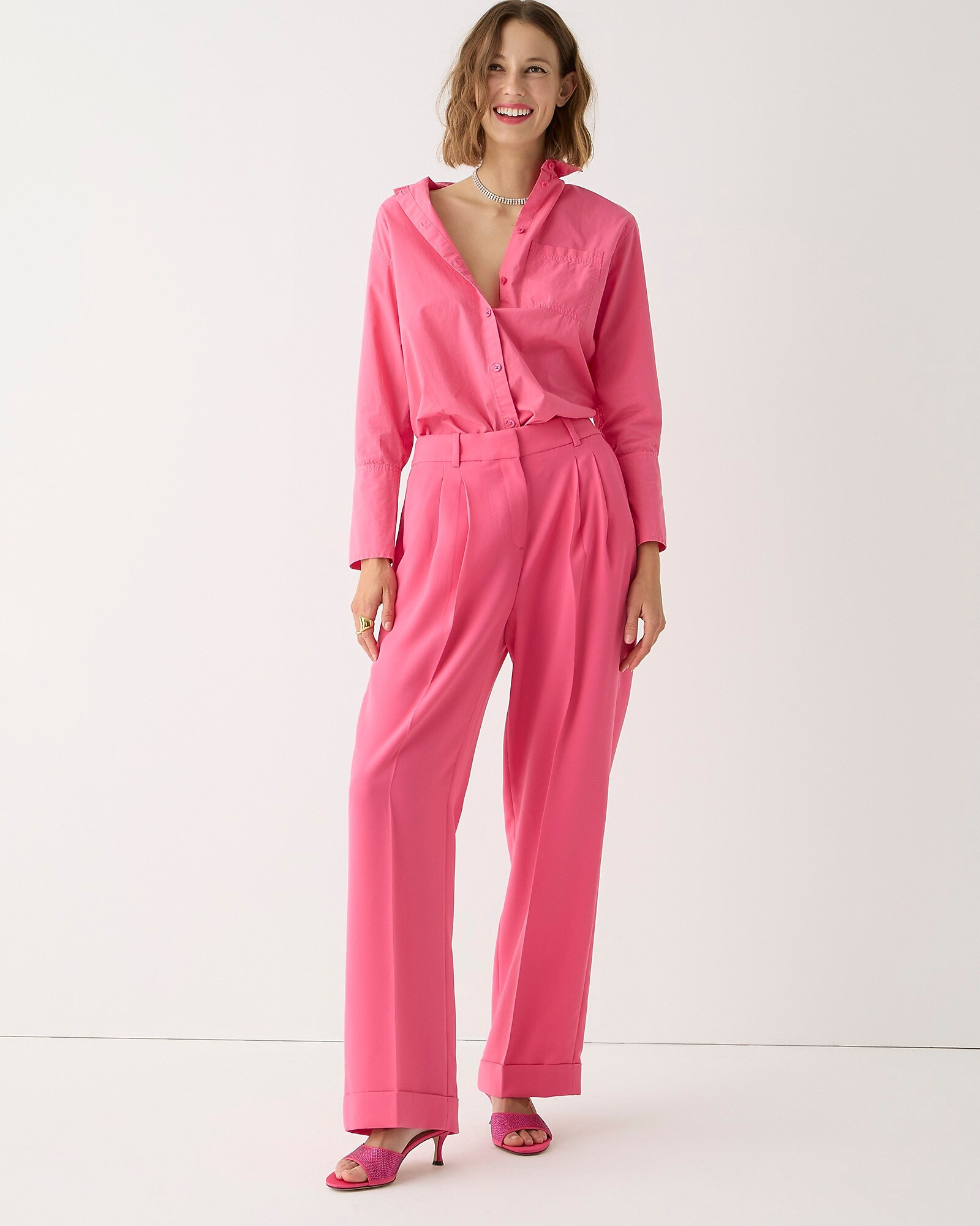 Wide-leg essential pant in city crepe | J. Crew US