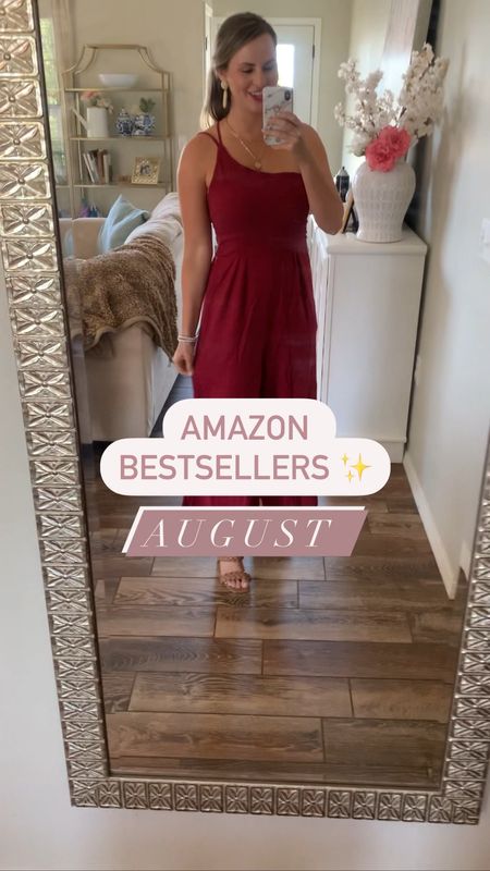 Amazon bestsellers! The most loved #amazonfinds from August. Comment “August” and I’ll drop you the links to shop! 

1. Jumpsuit is a linen blend material with wide legs and a unique one shoulder design. Perfect for date night, girls night out, casual weddings, etc! 
2. The cutest active skort! I am loving the tennis skirt trend & this one is so soft, stretchy and great for anything active or casual (any sports mamas?! 🙋🏼‍♀️) 
3. Maxi dress- sooo pretty and comes in a ton of prints. This is the perfect go to fall dress.  Would be great for family photos! 
4. Active tank— this comes in 10 colors. Washes great and is my go-to workout tank. Love the longer length with leggings but also can tie it up!  
5. The prettiest luggage. Love this brown and beige hard shell 20 in. carryon for travel! Comes in a bigger size too. 
6. My new fave tumbler— and you can see why!! That neutral leopard. 🤩 A ton of feedback from you that you like this brand even better than your stanley cup! YOU guys sold ME on this one. I love the chic modern design! It’s leakproof, slightly lighter & less expensive, too. 👏🏼 

Hope you love these as much as I do!! Follow for more Amazon finds!!!


 #founditonamazon #amazonfavorites #augustbestsellers #amazonfashion #ltkunder50 #ltkfind #amazonmusthaves #momstyle 

#LTKfindsunder100 #LTKfindsunder50 #LTKSeasonal