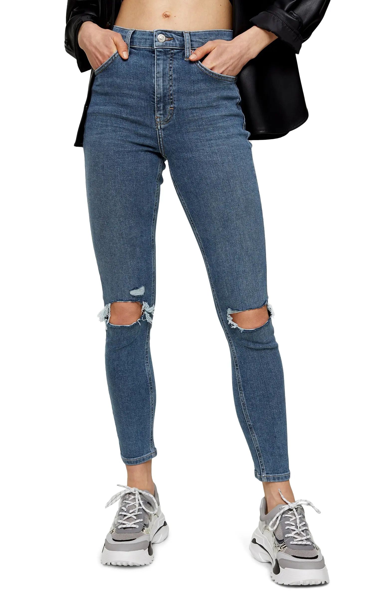 Jamie Ripped High Waist Crop Skinny Jeans | Nordstrom