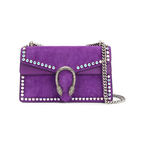 Gucci small Dionysus crystal shoulder bag - Pink & Purple | Farfetch EU