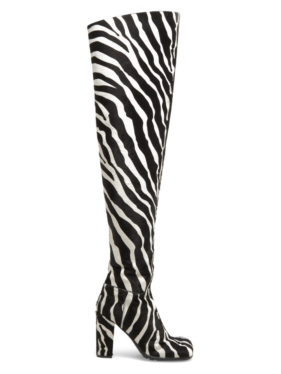 Zebra-Print Calf Hair Tall Boots | Saks Fifth Avenue
