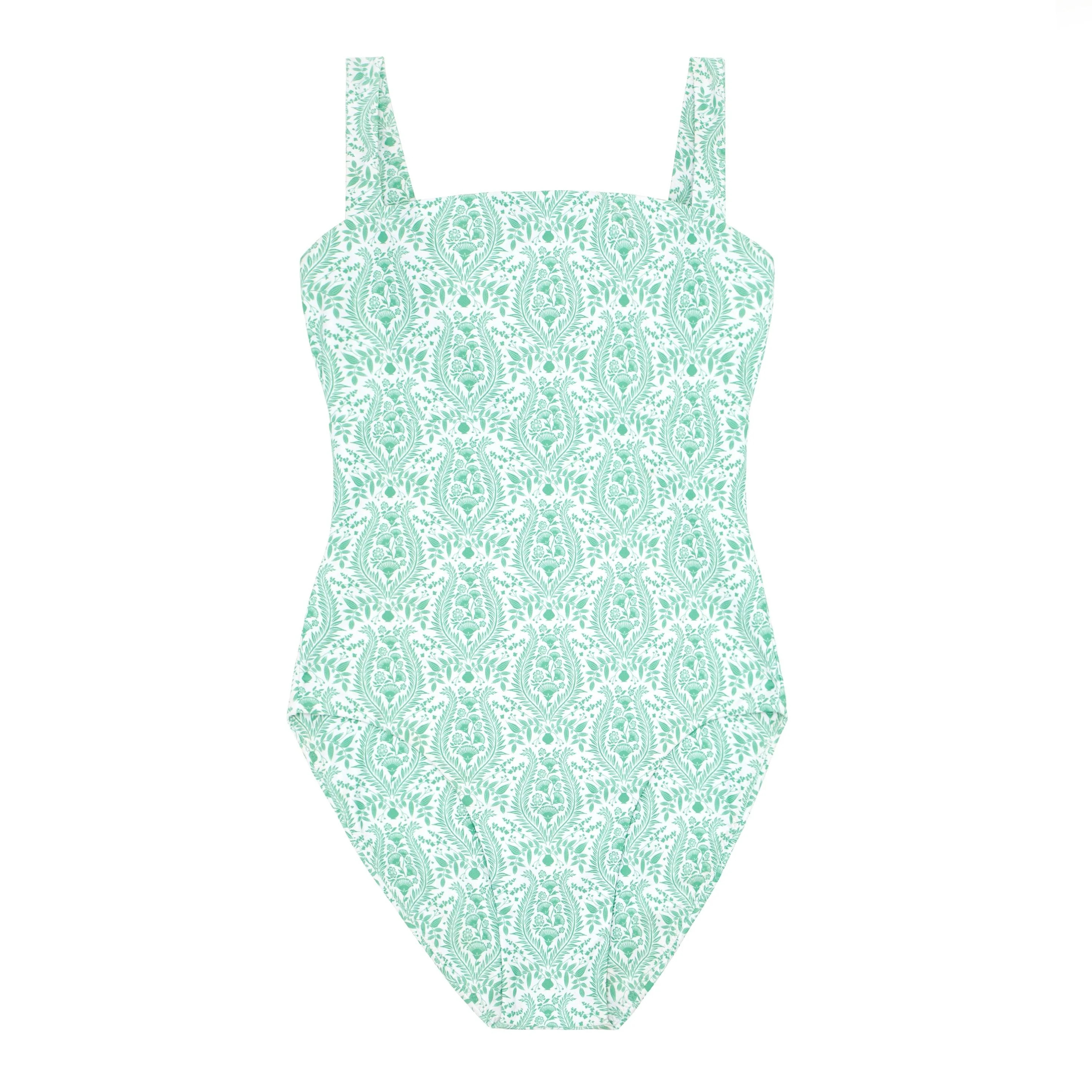 women's abaco green paisley one piece | minnow