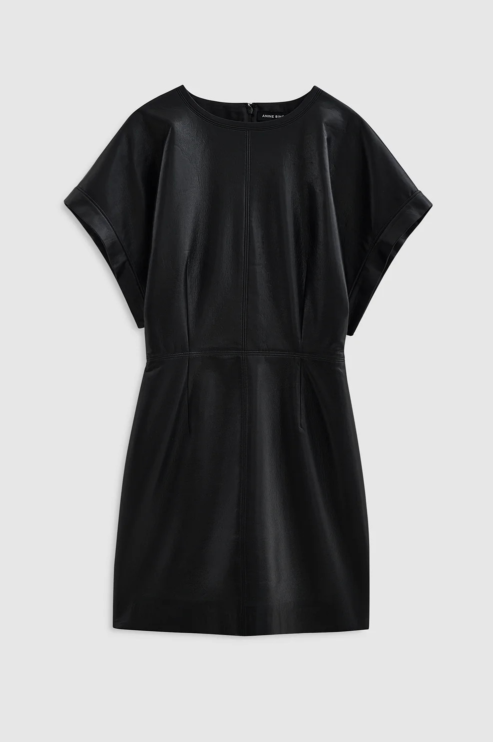 Zelie Dress - Black Recycled Leather | Anine Bing