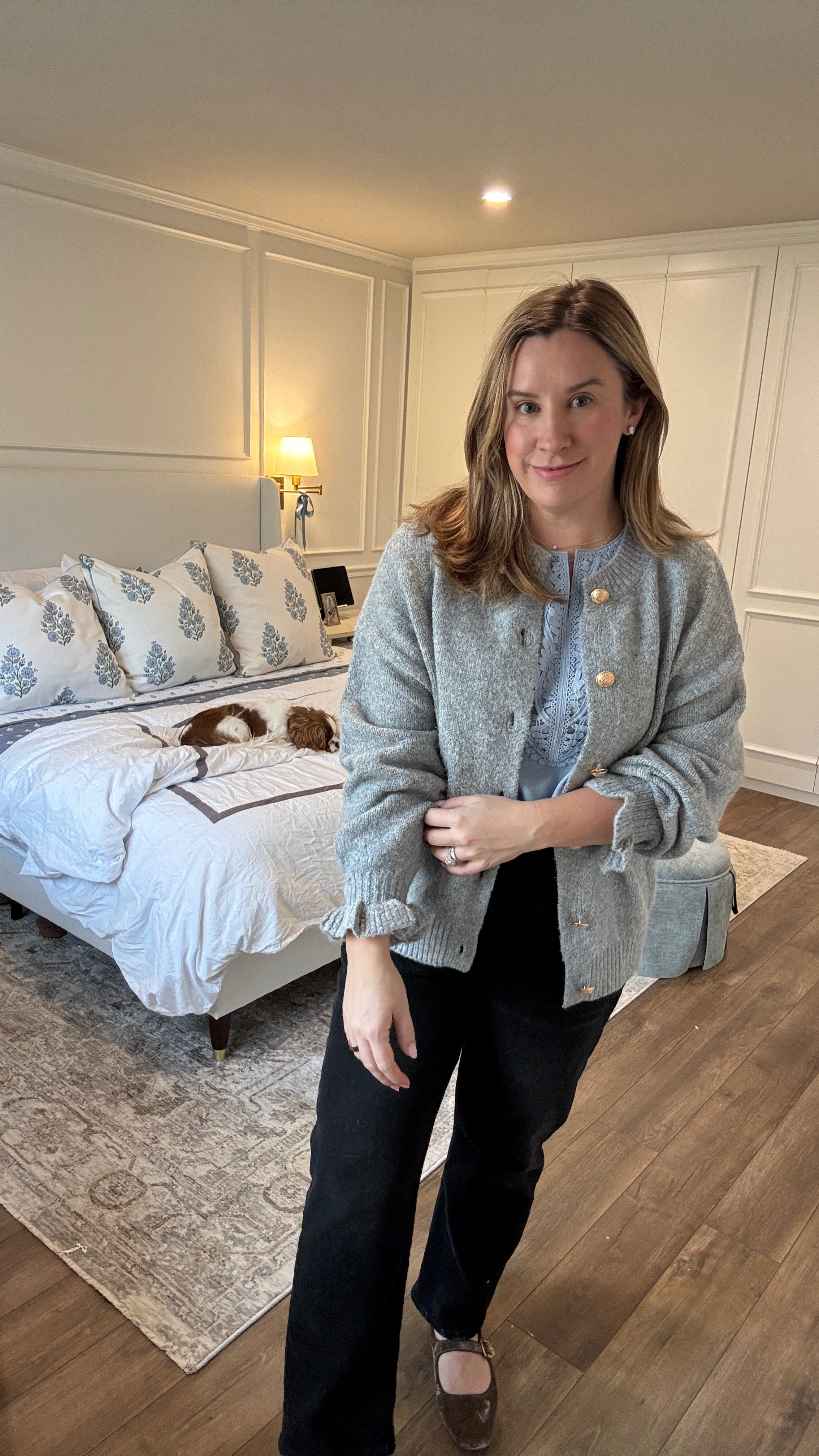 Casual outfit, preppy, cardigan, classic style, mid size 

 

#LTKMidsize #LTKFindsUnder50