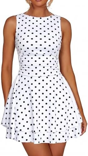 Kaximil Women's Ruffle Hem Boat Neck Party Mini Dress | Amazon (US)