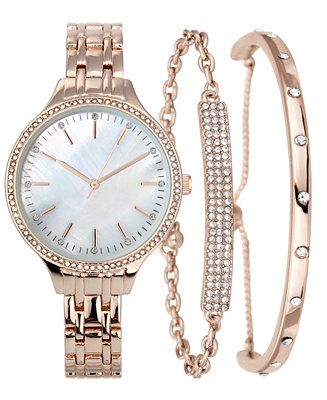 Women's Bracelet Watch Set 36mm, Created for Macy's | Macys (US)