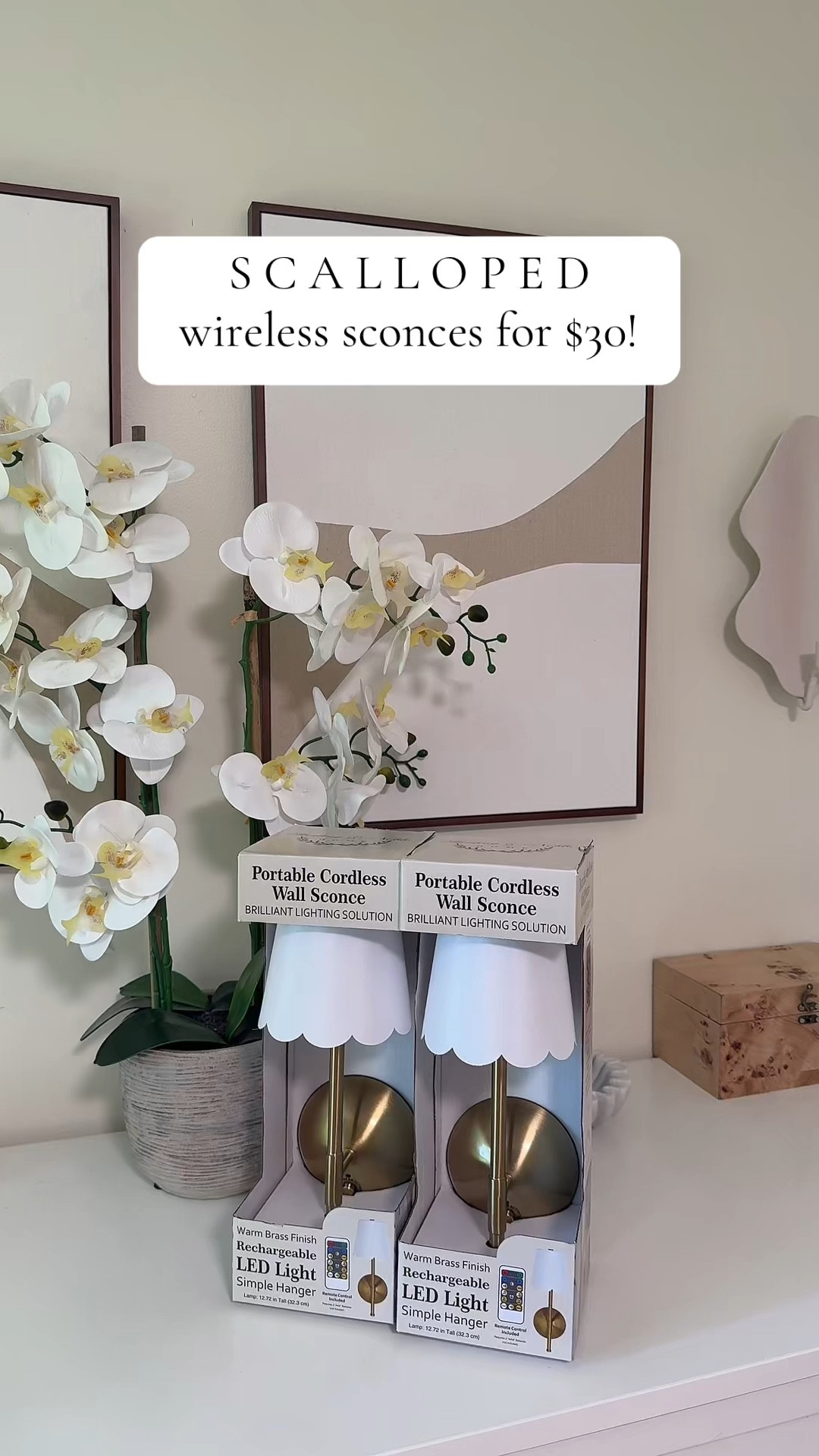 These viral gold and scalloped sconces are $30 each! 

No cords, rechargeable, easy install and remote controlled 



#LTKFindsUnder50 #LTKSeasonal #LTKHome