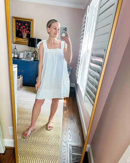 White coverup for summer! These shoulder ties are such a cute detail. I wish it was lined so I could wear it as a dress, but alas I’ll just have the cutest coverup ever. 

#LTKSeasonal #LTKFindsUnder100 #LTKSwim