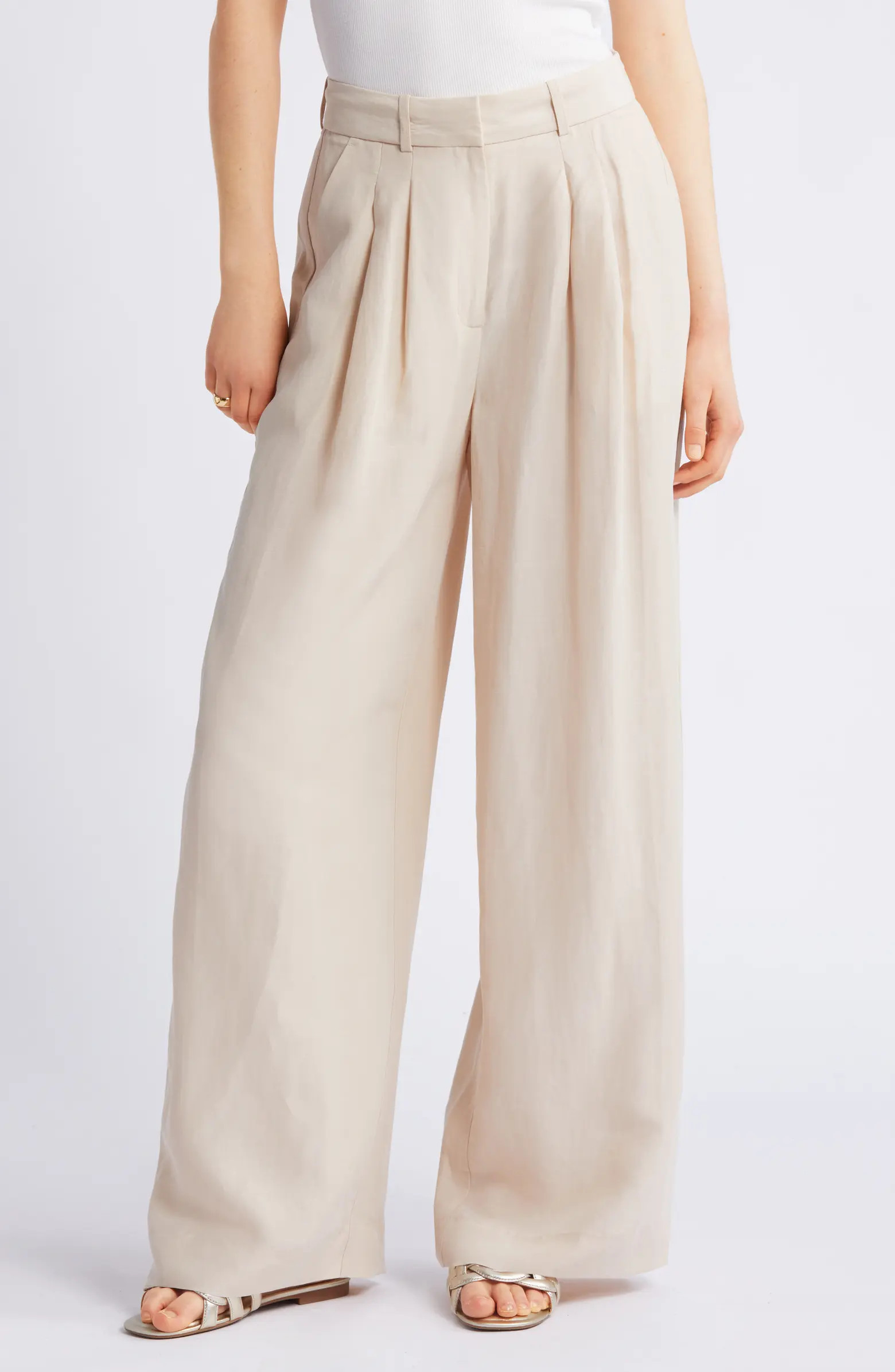 Pleated Wide Leg Pants | Nordstrom