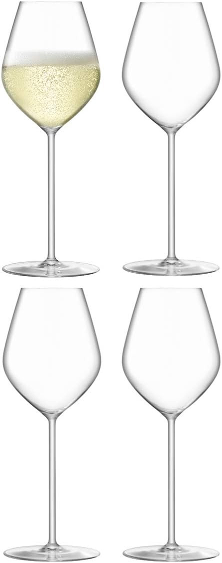 LSA International Borough Champagne Tulip Glass 285ml Clear | Set of 4 | Dishwasher Safe | BG15 | Amazon (UK)