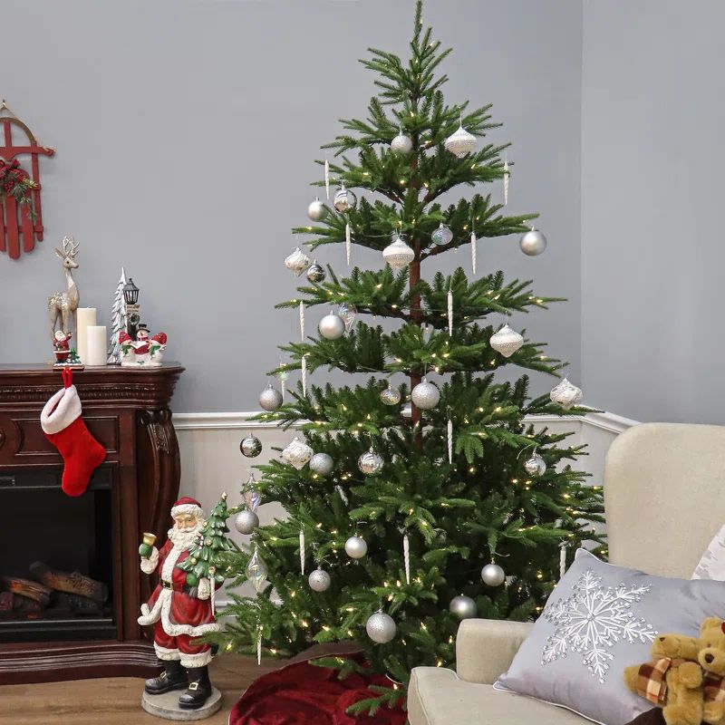 90'' Lighted Artificial Fir Christmas Tree | Wayfair North America