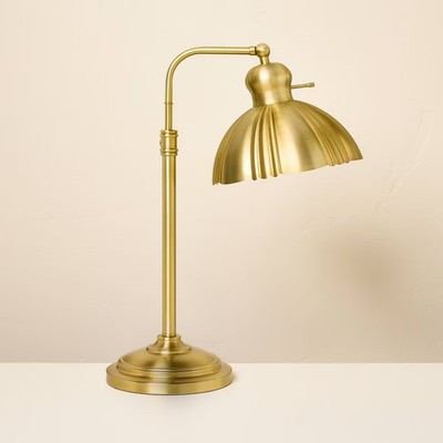 Fluted Scallop Brass Table Lamp - Hearth & Hand with Magnolia | eBay US