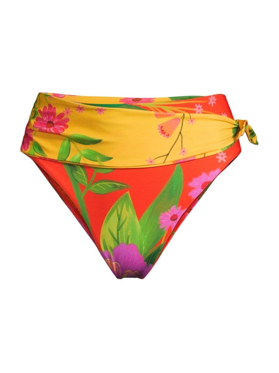 Romantic Garden High-Waisted Bikini Bottom | Saks Fifth Avenue