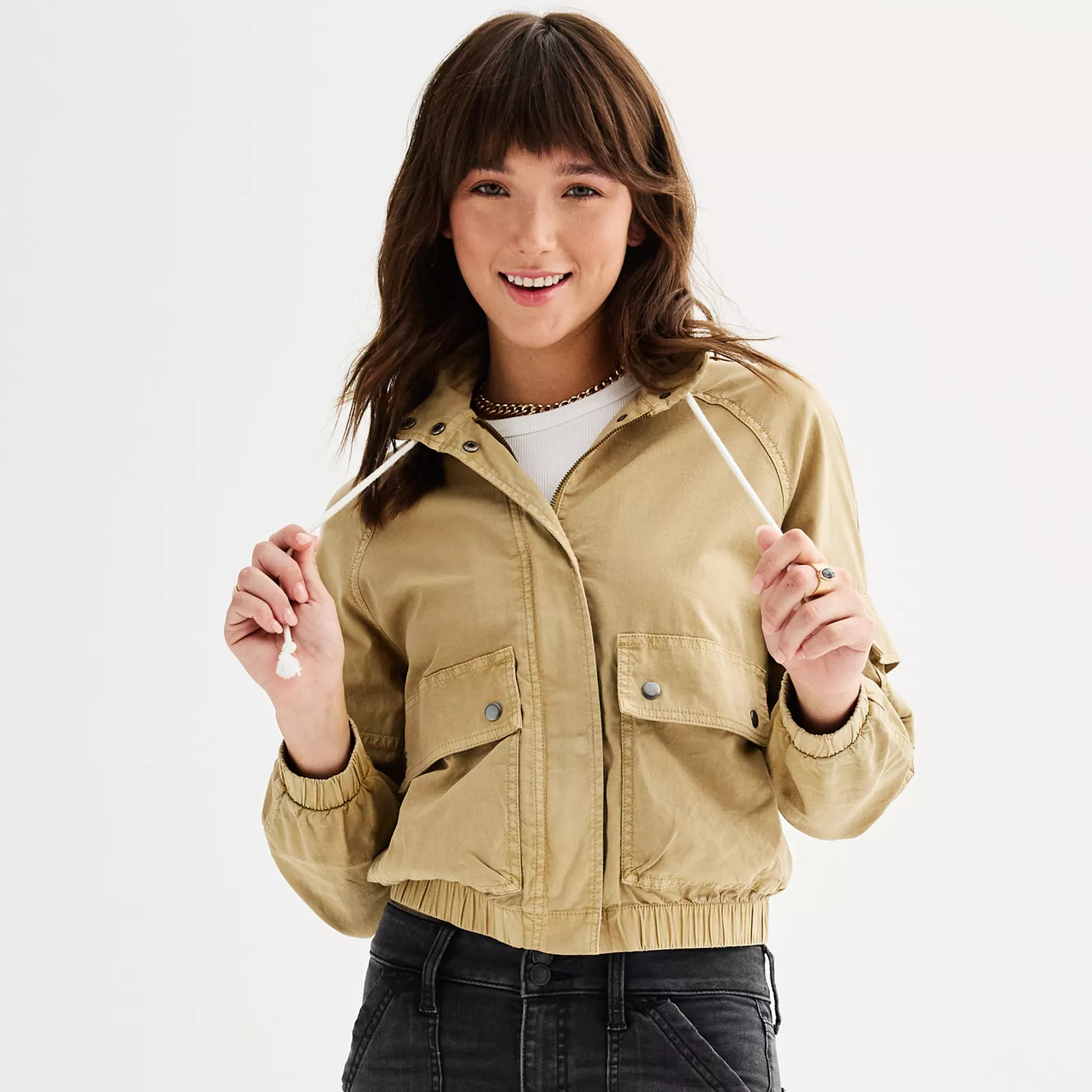 Juniors' SO® Canvas Utility Jacket | Kohl's