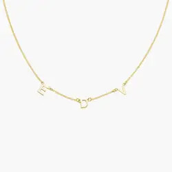 Inez Initial Necklace - Gold Plated | Oak & Luna (US)