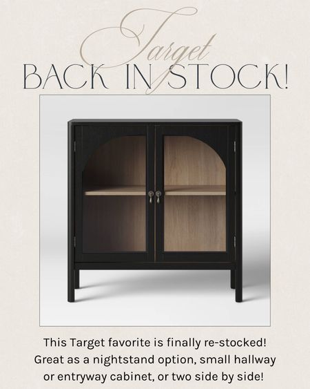 Target arch cabinet back in stock! Love this as a nightstand, a small entryway cabinet, or two side by side to make a larger media console!

#LTKSaleAlert #LTKHome #LTKStyleTip