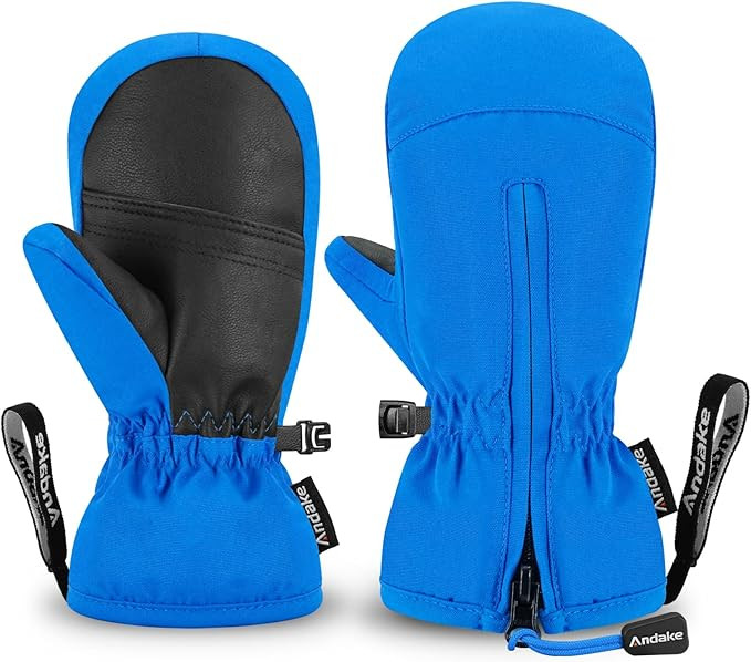 Andake Kids Ski Mittens Gloves Waterproof&Breathable Winter Warm Snow Gloves for Ages 2-7 Todder ... | Amazon (US)