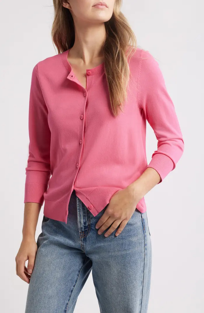 Caslon® Crewneck Cardigan | Nordstrom | Nordstrom