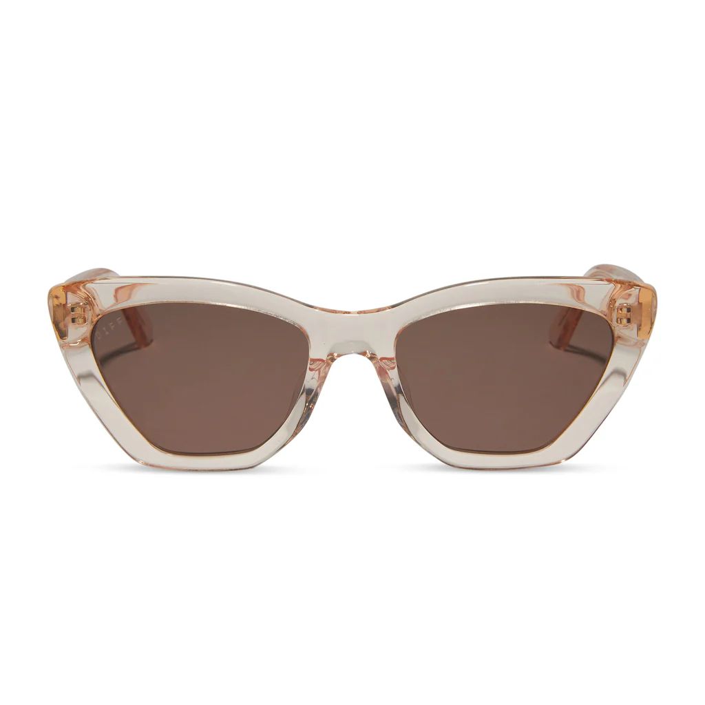 CAMILA - VINTAGE ROSE CRYSTAL + BROWN SUNGLASSES | DIFF Eyewear