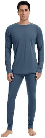 Men's 100% Merino Wool Base Layer Sets Lightweight Active Base Layer for Ski | Amazon (US)