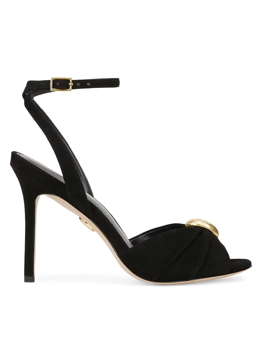 Genevieve 95MM Leather Sandals | Saks Fifth Avenue