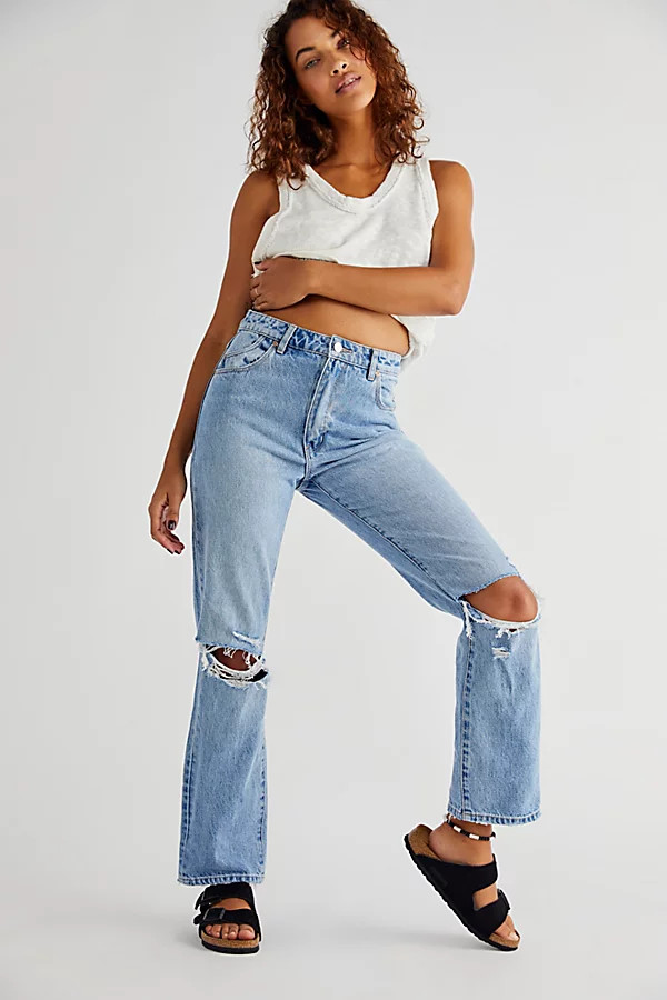 Rolla's Original Straight Jean by Rolla's at Free People, Byron Worn Organic, 29 | Free People (Global - UK&FR Excluded)