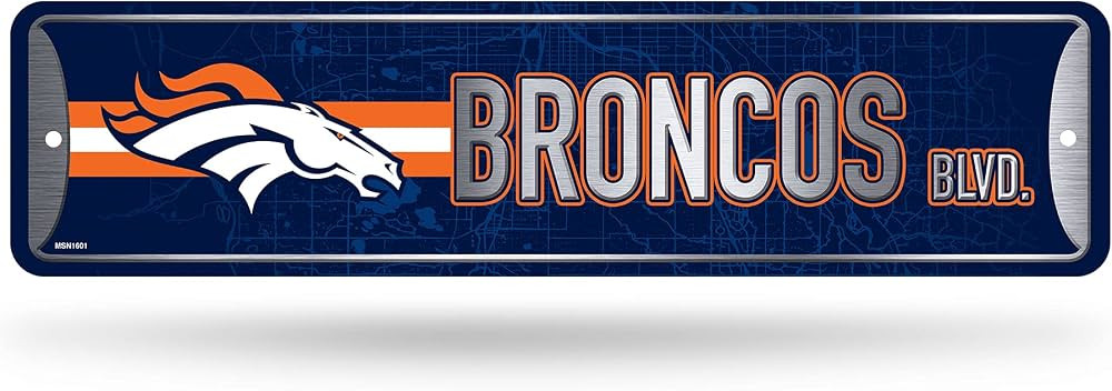 Rico Industries NFL Metal Street Sign Metal Street Sign 4" x 15" Home Décor - Bedroom - Office -... | Amazon (US)