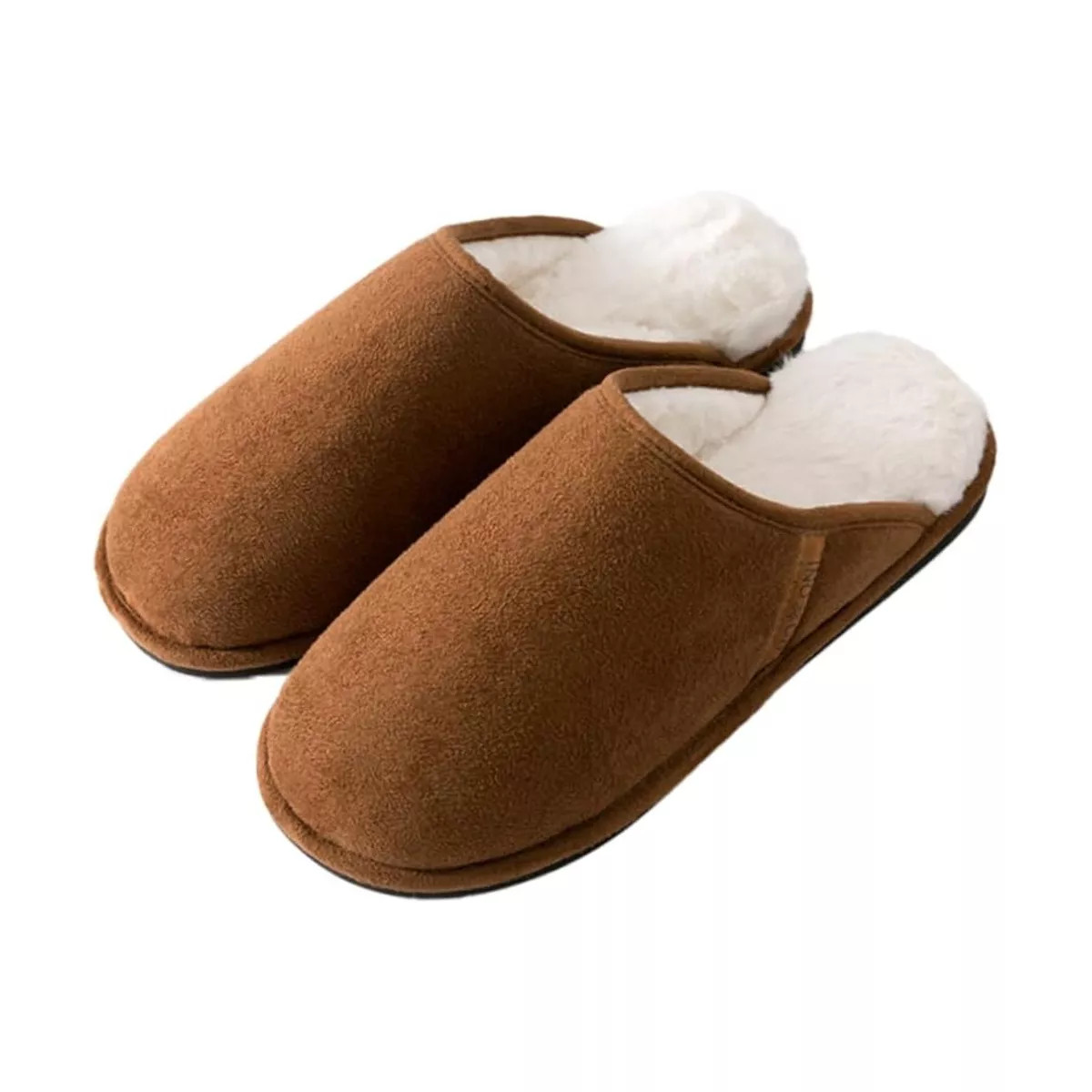 Roxoni Men's Memory Foam Slippers – Warm, Soft, and Fuzzy House Slippers - Medium Olive | Target