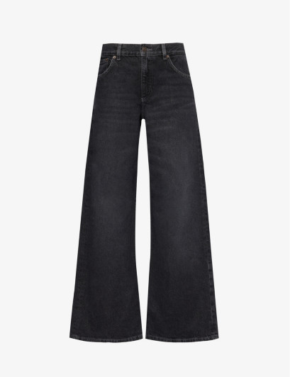 Womens Black Vintage 62 Kyoto Flared-leg Mid-rise Recycled Cotton-blend Jeans 29 | Selfridges