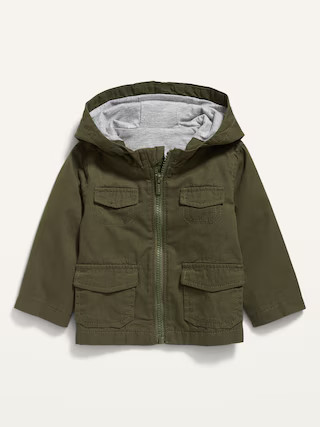 Unisex Hooded Canvas Utility Jacket for Baby | Old Navy (US)
