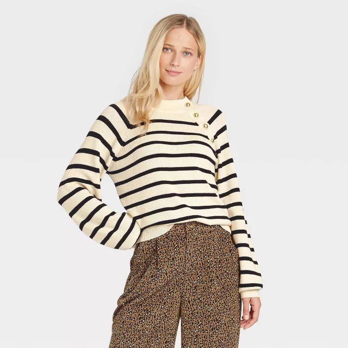 Women's Crewneck Pullover Sweater - Who What Wear™ Striped | Target