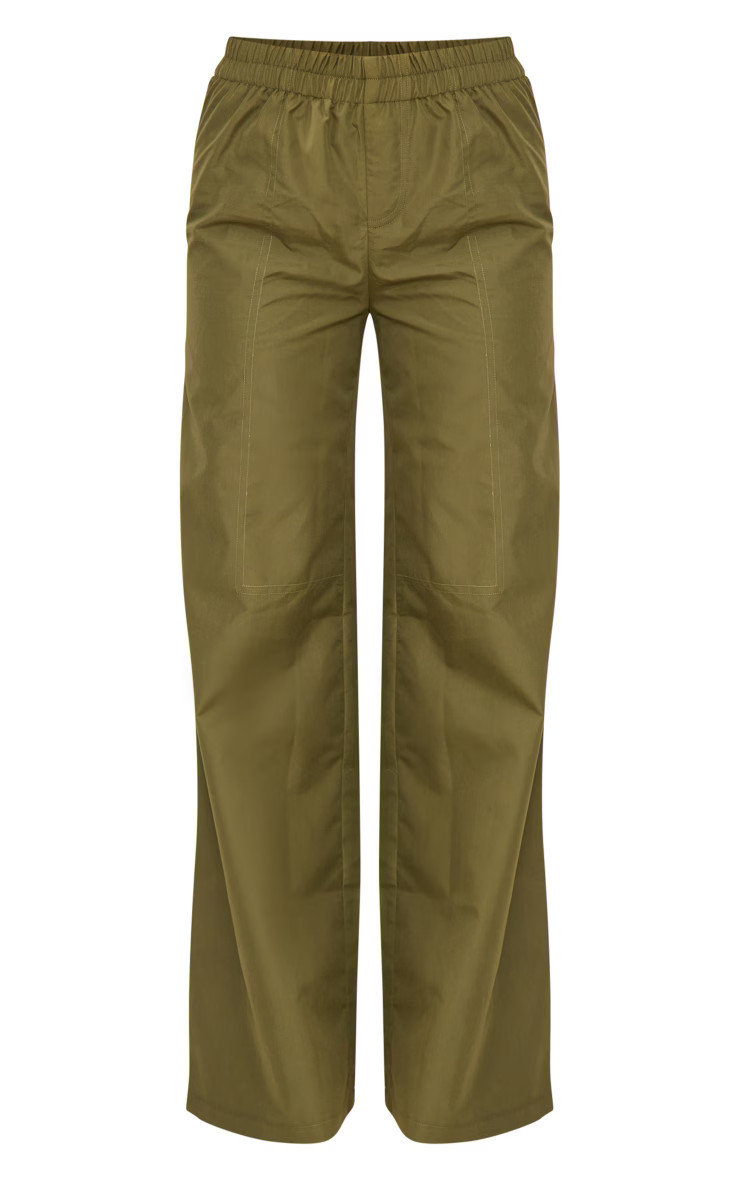 Khaki Woven Wide Leg Cargo Pants | PrettyLittleThing US