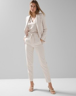 Paper Bag Waist Tapered Pant | White House Black Market