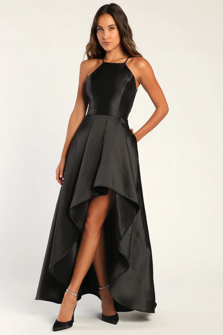 Broadway Show Black High-Low Maxi Dress | Gala Dress Charity Fundraiser Dress #LTKSeasonal #LTKunder | Lulus (US)