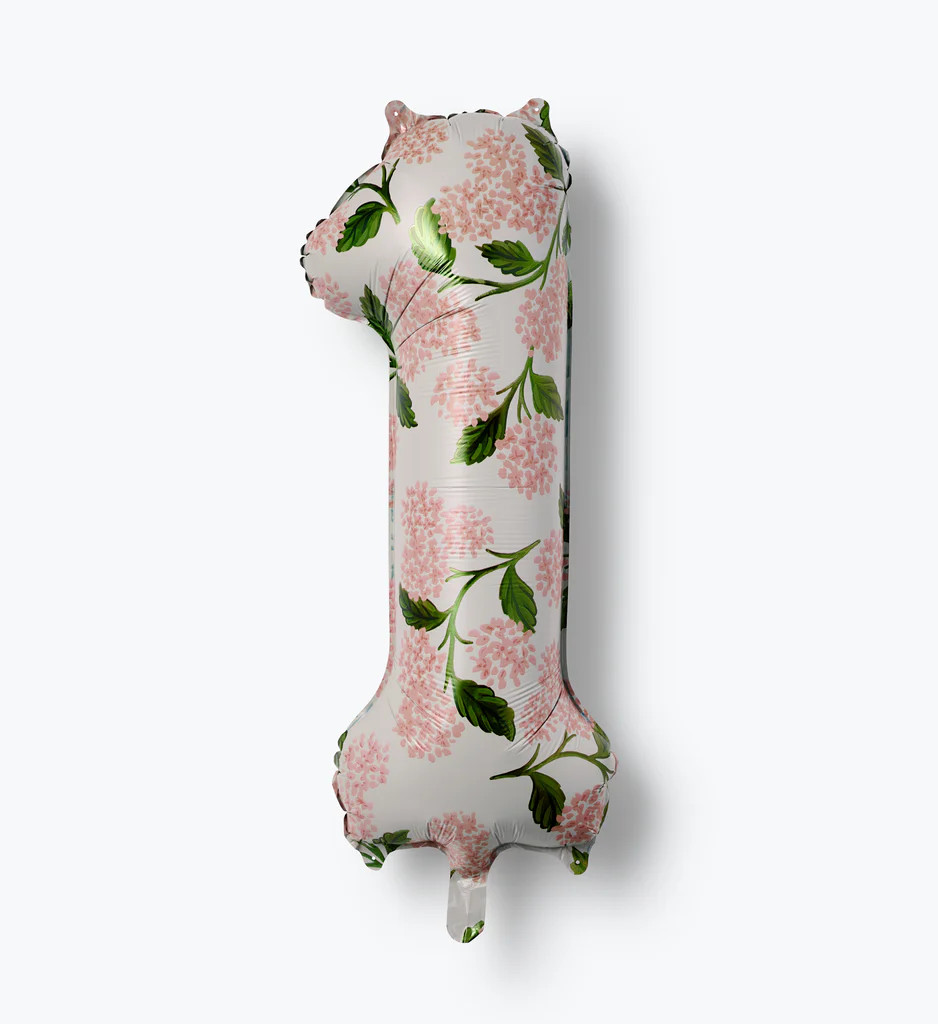 Numbered Foil Balloon - Pink Hydrangea | Rifle Paper Co.