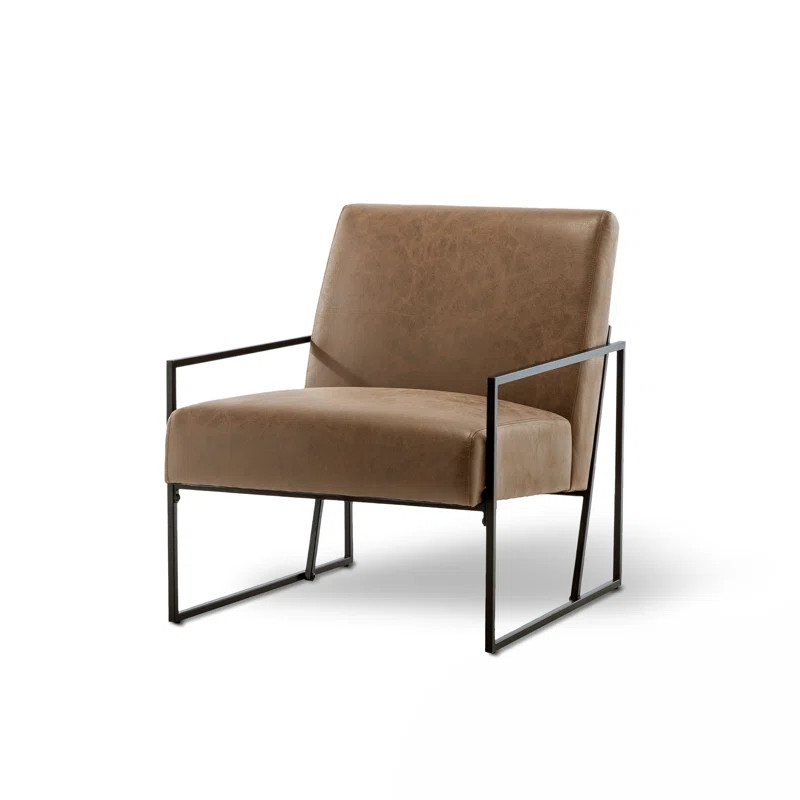 Burbuqe Industrial Metal Arm Accent Chair | Wayfair North America